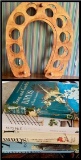 Horseshoe Wine Rack with Books on Birds, Home & Horses
