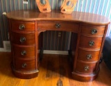 Solid Wood Vintage Kidney Shaped Desk