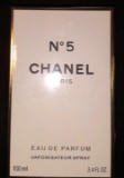Chanel No. 5 Eau de Parfum Spray 3.4 Fl. Oz Bottle. New in Sealed Box Perfume
