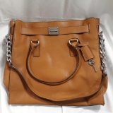 Michael Kors Hamilton Saddle Chain Leather Satchel Convertible Purse - New with Tags