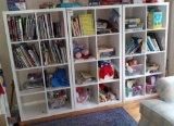3 X White Kallax...Book Case Shelf...Units with 8 Cubbies with Additional 6 Cubby Shelf