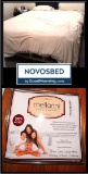 Sleep Well! King Size NOVOSBED with Foundation, Nightstand and King Size Sheets - New in Package!