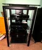 Glass and Metal A/V Component Shelving for Home Entertainment Stereo, Audio &...Video Components