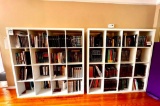 2 X Kallax Ikea Book Case Shelving Units with 16 Storage Cubby Shelves