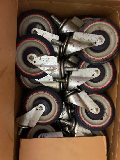 (3) Boxes of Casters with Metal Assemblies
