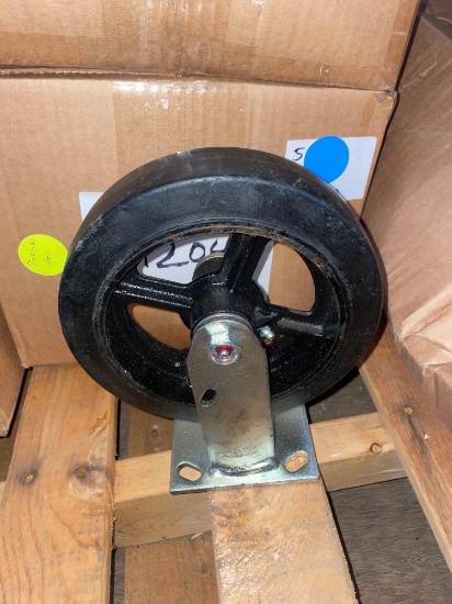 (2) Boxes of Non-Swivel Casters with Metal Assemblies