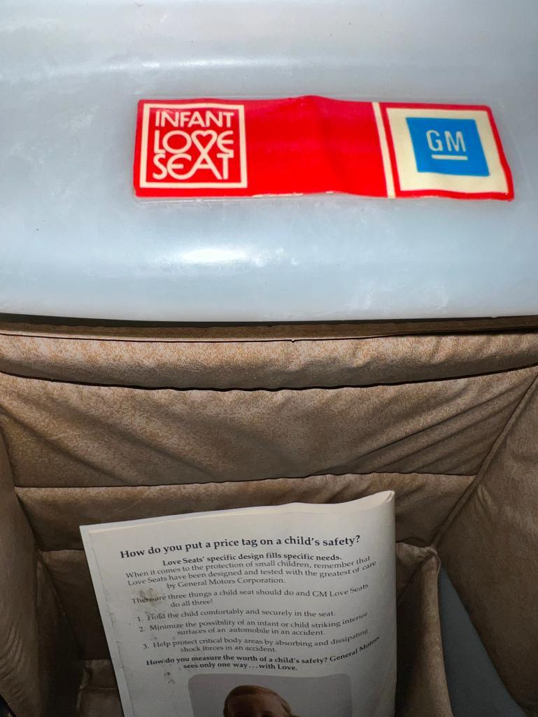 Vintage General Motors Infant Love Car Seat in Proxibid