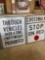 (2) Large Metal Trucking Yard Signs Approx 30in x 24in