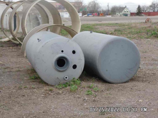 (2) Fiberglass 200 gallon tanks