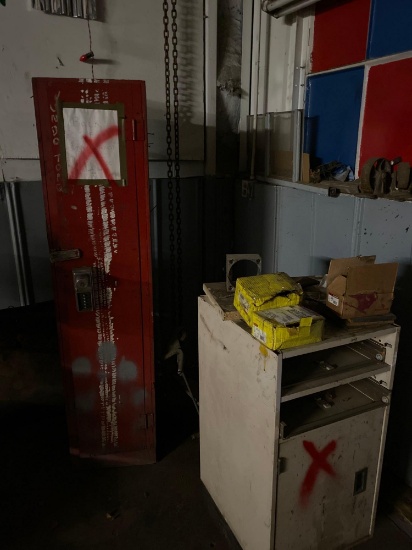 Old Wooden Locker & Metal Stand Cleanout
