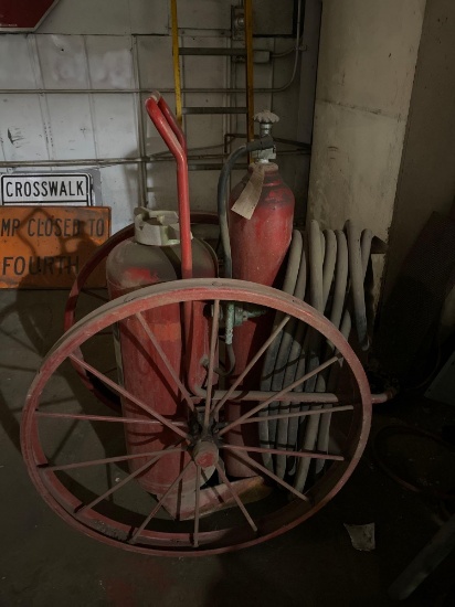 Vintage 2 Wheel Fire Extinguisher