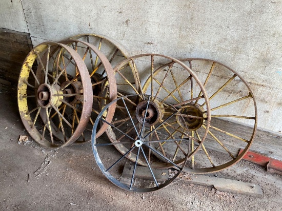 (6) Vintage Steel Wheels
