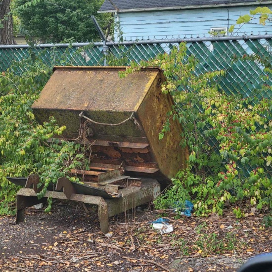 (3) Steel Dump Hoppers