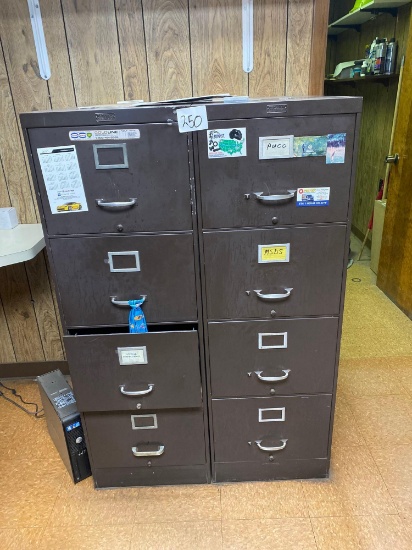(2) Vertical 4 Drawer File Cabinets