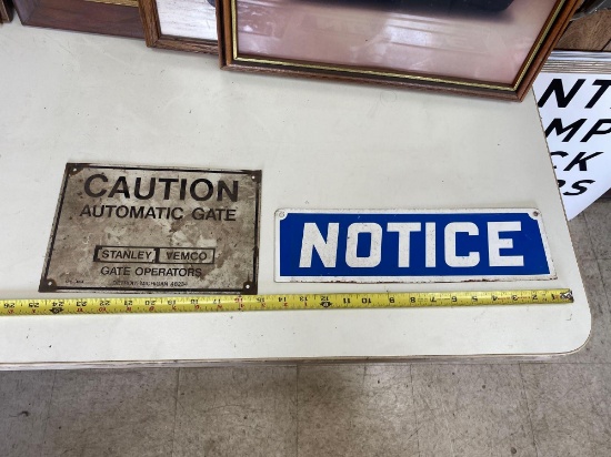 (2) Small Metal Trucking Yard Signs