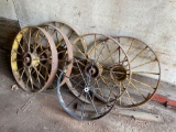 (6) Vintage Steel Wheels