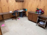 Wooden Desks & Printer Stand.