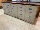 (5) 2 drawer vertical file cabinets w/ shelf