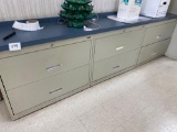 (3) Horizontal File Cabinets w/ Shelf