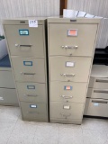 (2) 4 drawer vertical file cabinets