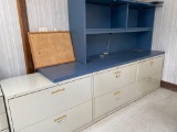 (3) 2 Drawer Horizontal File Cabinets w/ Shelf