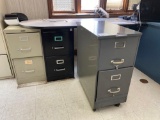 (3) 2 Drawer Metal File Cabinets