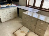 (3) Sets of 2 door vertical file cabinets