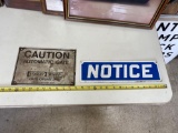 (2) Small Metal Trucking Yard Signs