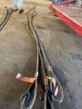 (3) Assorted Braided Wire Rigging Slings