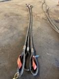 (3) Assorted Braided Wire Rigging Slings