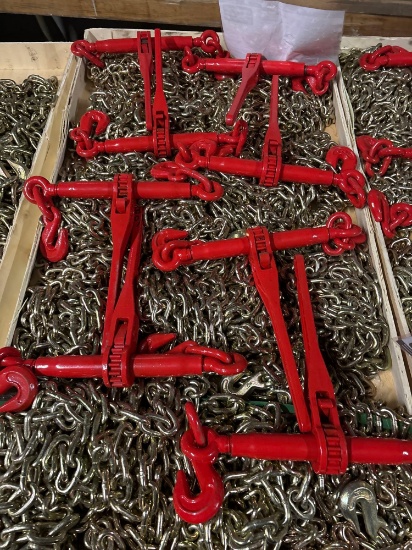 Paladin 5400 LB Ratchet Binders & G70 5/16" 20ft Chains