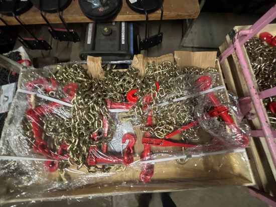 Paladin 9200 LB Ratchet Binders & 3/8" 20 ft G70 Chains