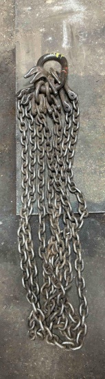 Approximately 3.5 ft long 2-legged chain sling