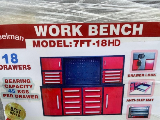 New Steelman Metal Workbench Model 7ft-18HD