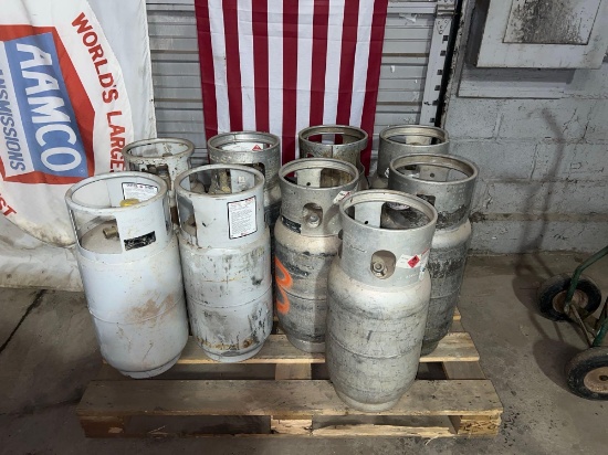 9 Forklift Propane Tanks