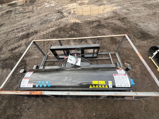 NEW AGT 72" Rotary Angle Broom Hydraulic SkIdloader Attachment