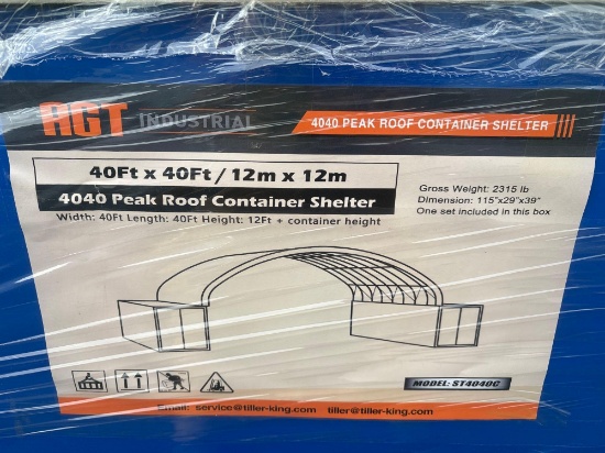 AGT Industrial 4040 Peak Roof Container Shelter