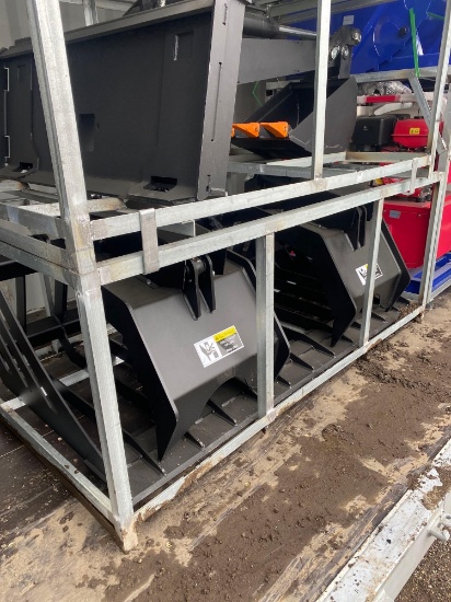 New Chery Industrial Co 72in Open Bottom Hydraulic SkIdloader Grapple Bucket