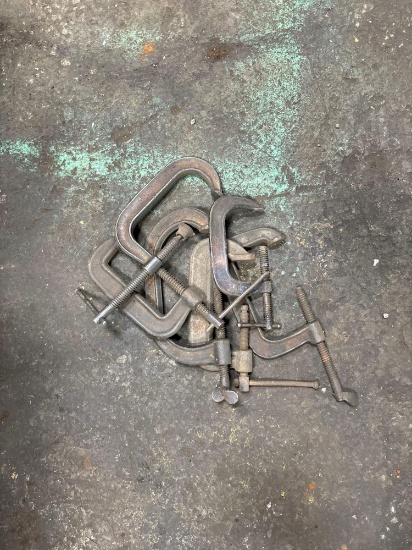 6 Assorted C Clamps