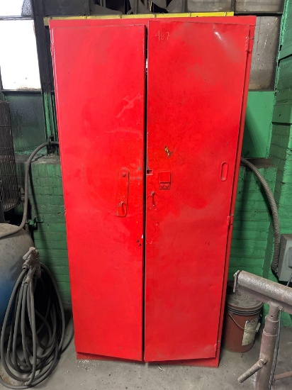 Metal Cabinet with Paint Supllies