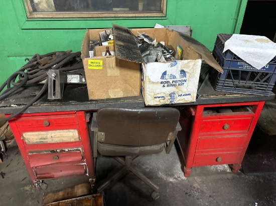 Desk, Chair and Contents
