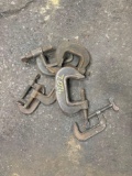 6 Assorted Bar/C clamps