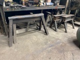 Lot of Steel Saw Horses