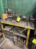 Steel Corner Shelf Load of Cutoff Wheels/Scrap