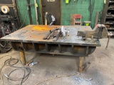 Approx 4ft x 6ft x 2in Steel Welding Table w/ Columbian Vise