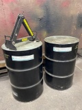 Drum mover w/ (2) 55 gal drums of Clark 85 R.P & Clark 73