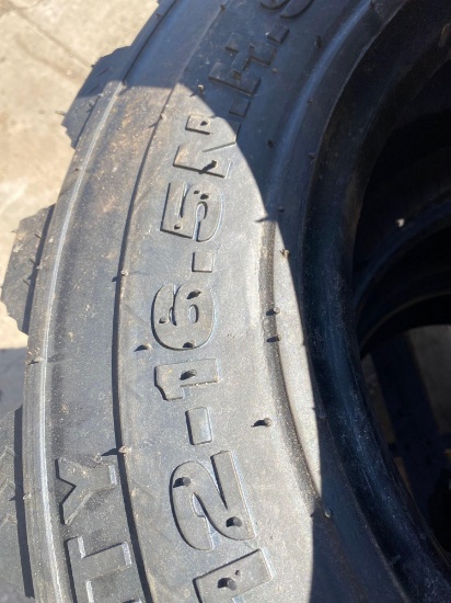 (4) New Forerunner 12-16.5 Tubeless Skidloader Tires