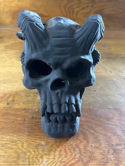 Skull-design Ceramic Fire Log