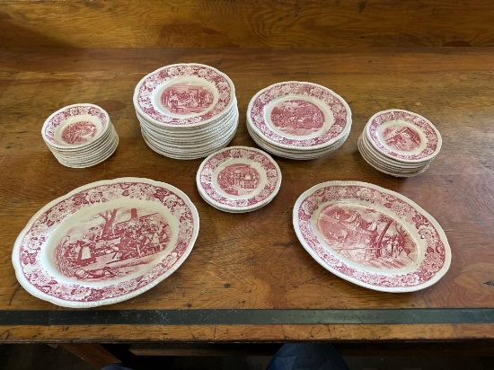 Homer Laughlin China Co "Historical America" Plates and Platters set