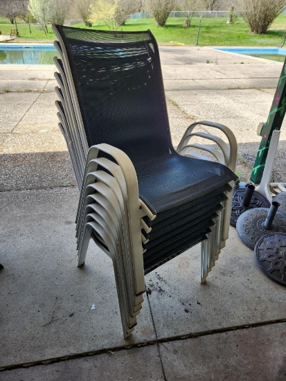 (8) Used Poolside/Patio Chairs (located off-site, please read description)
